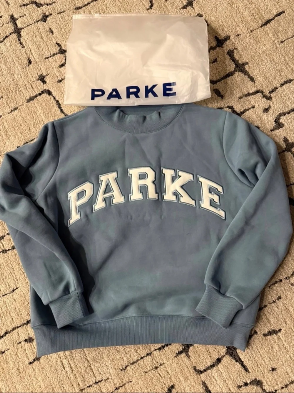 PARKE Varsity Mockneck Fleece Sweatshirt